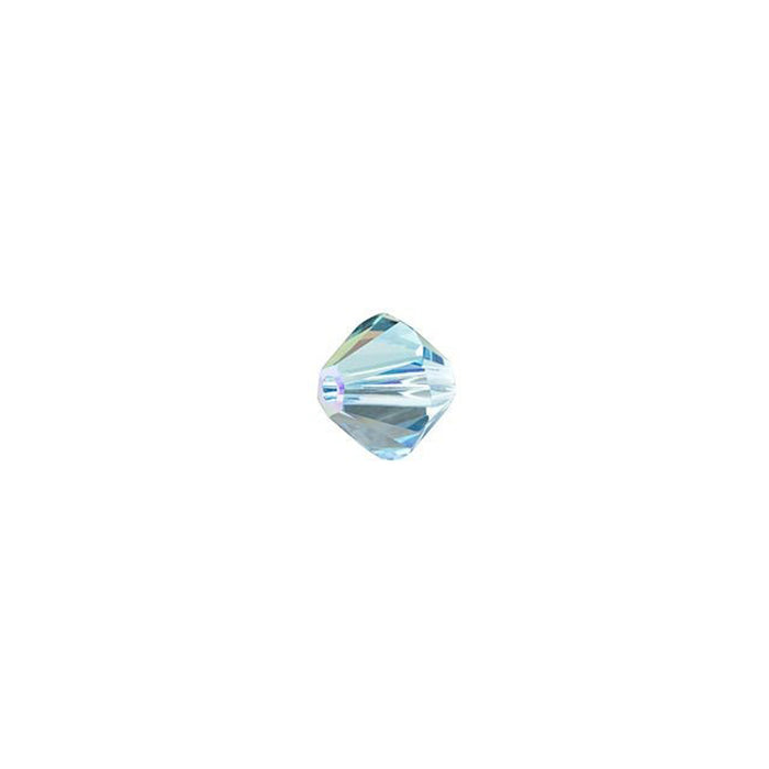 PRESTIGE Crystal, #5328 Swarovski Bicone Bead 4mm, Aquamarine Shimmer (1 Piece)
