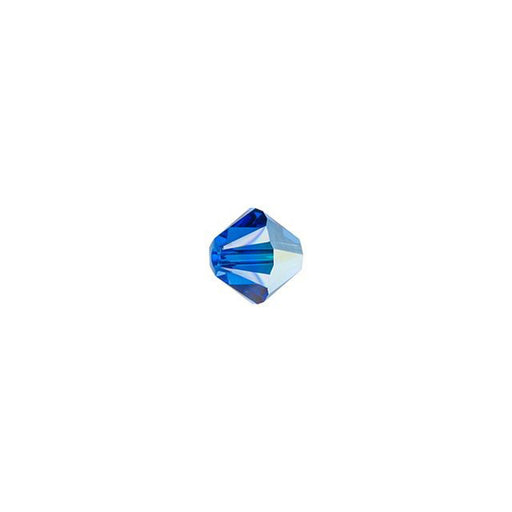 PRESTIGE Crystal, #5328 Swarovski Bicone Bead 4mm, Capri Blue AB (1 Piece)