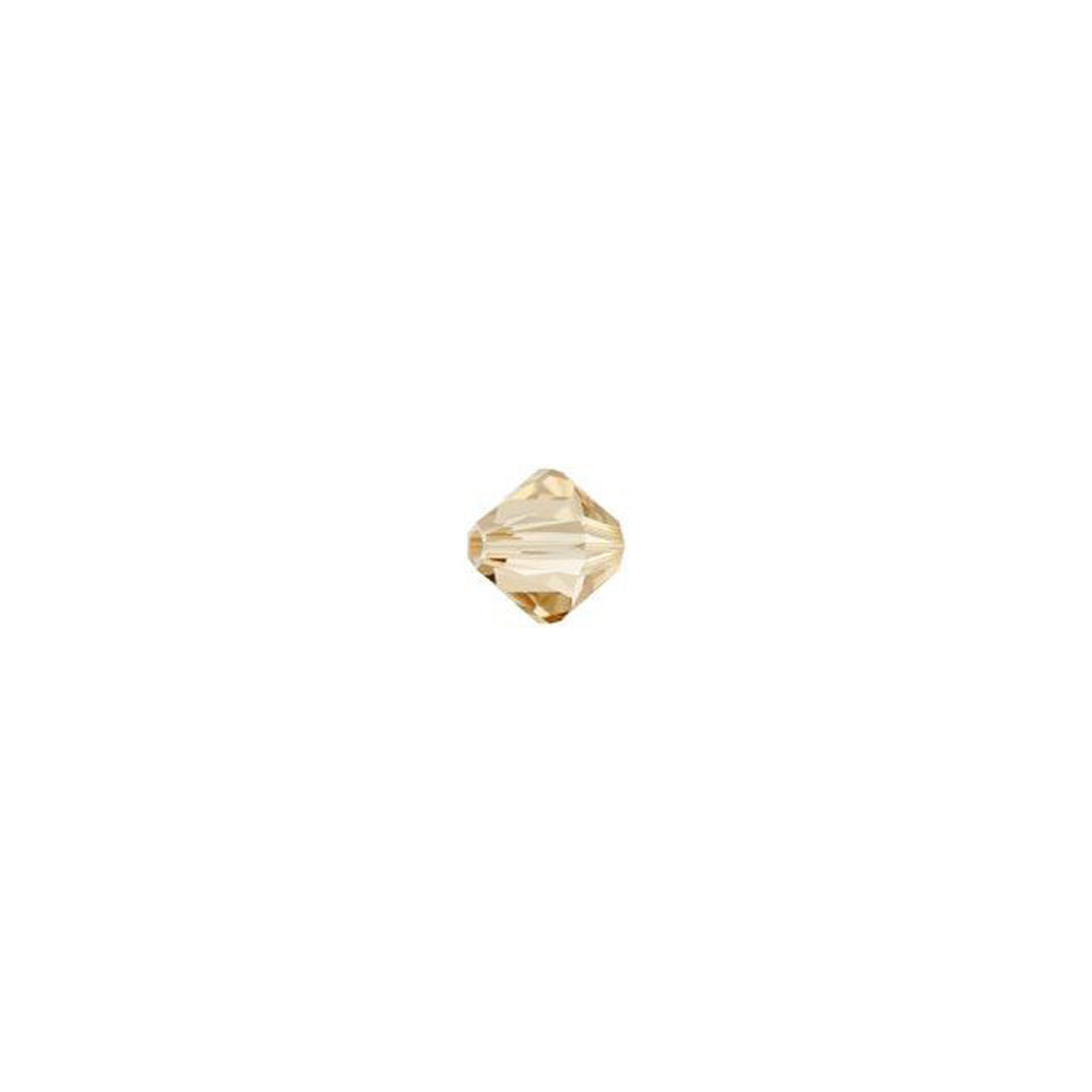 PRESTIGE Crystal, #5328 Bicone Bead 3mm, Crystal Golden Shadow (1 Piece)