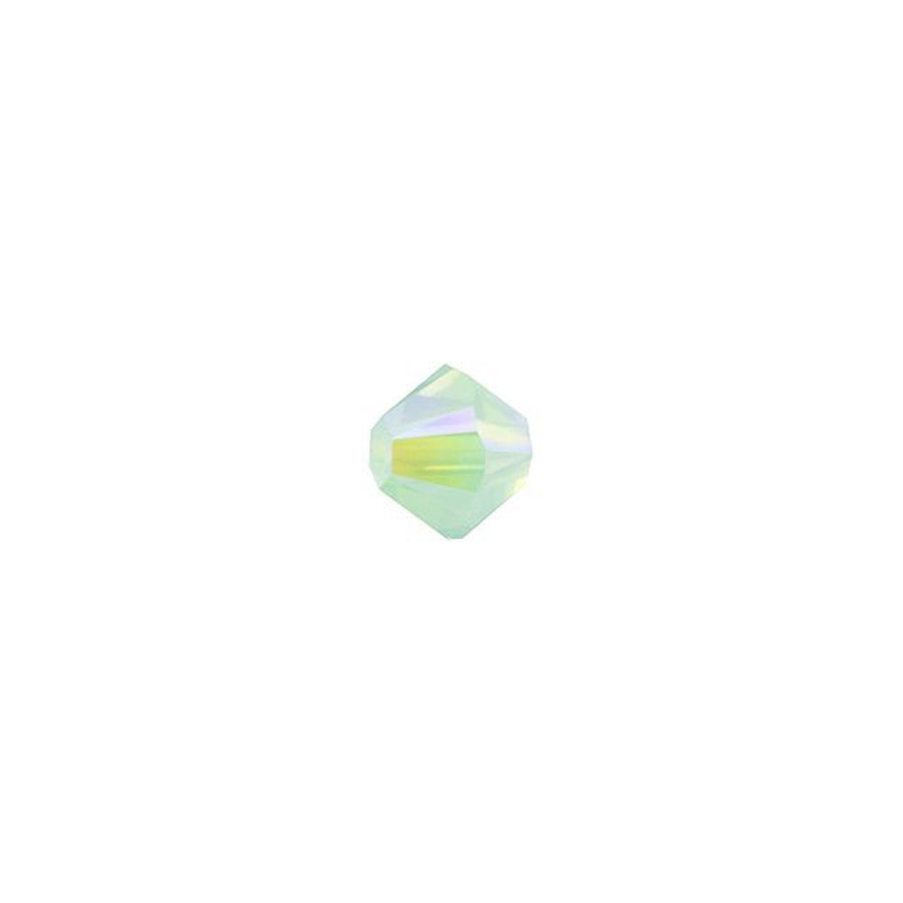 PRESTIGE Crystal, #5328 Bicone Bead 4mm, Chrysolite Opal Shimmer 2X (1 Piece)