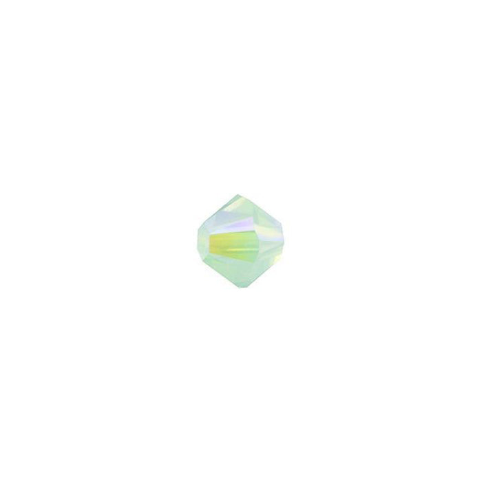 PRESTIGE Crystal, #5328 Bicone Bead 4mm, Chrysolite Opal Shimmer 2X (1 Piece)