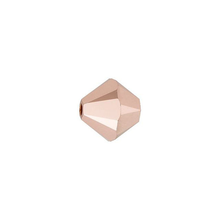 PRESTIGE Crystal, #5328 Swarovski Bicone Bead 6mm, Rose Gold 2X (1 Piece)