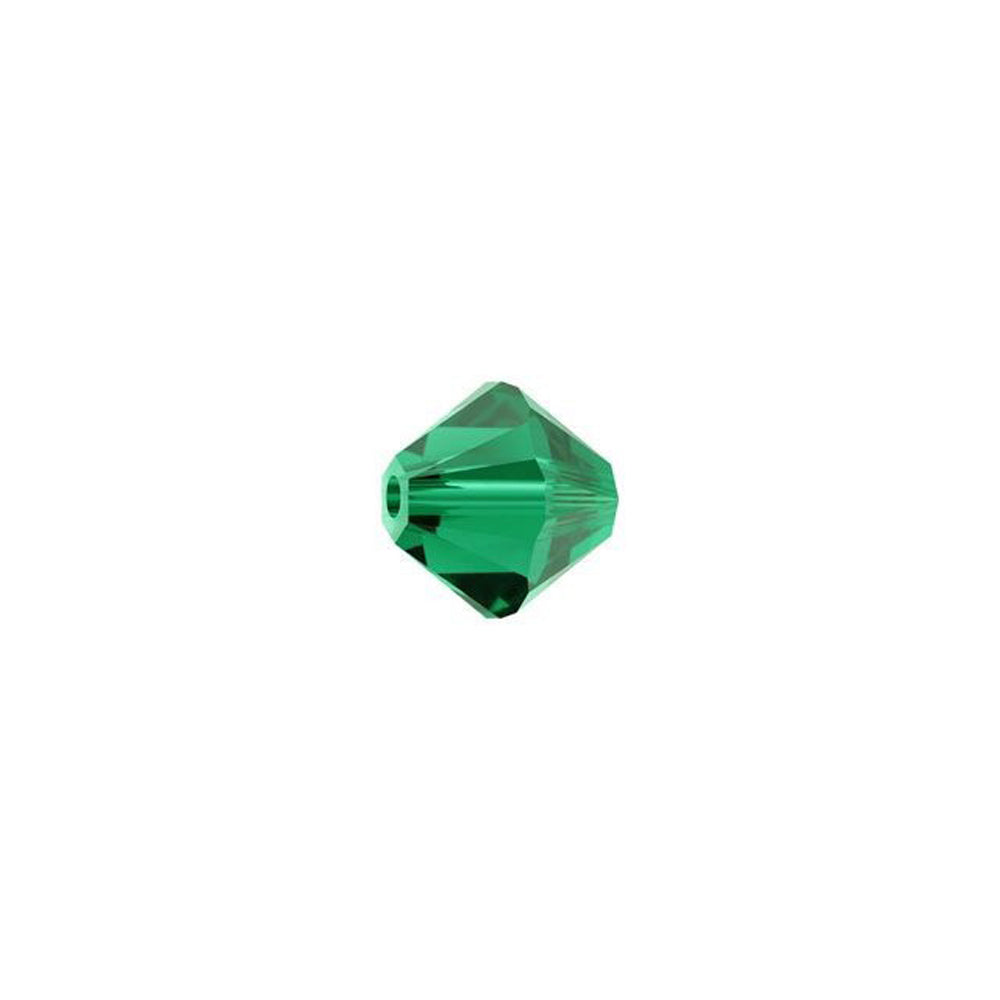 PRESTIGE Crystal, #5328 Swarovski Bicone Bead 5mm, Emerald (1 Piece)