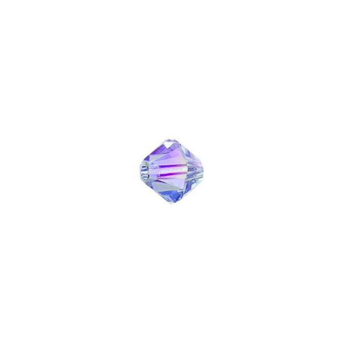 PRESTIGE Crystal, #5328 Bicone Bead 4mm, Light Sapphire Shimmer 2X (1 Piece)