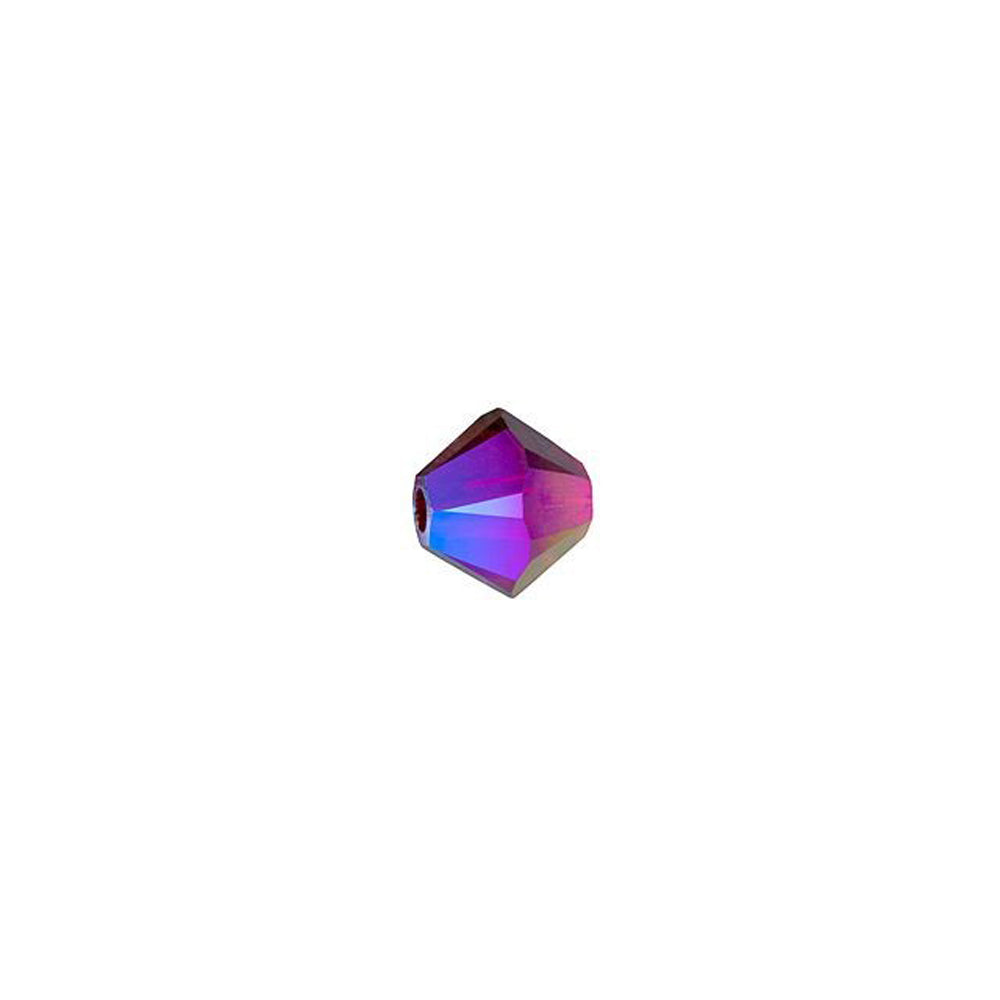 PRESTIGE Crystal, #5328 Bicone Bead 4mm, Siam Shimmer 2X (1 Piece)