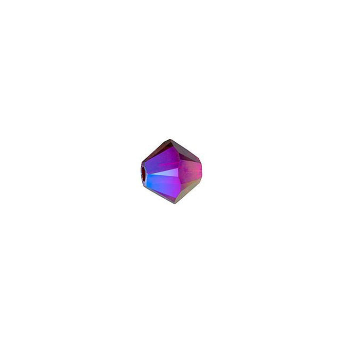 PRESTIGE Crystal, #5328 Bicone Bead 4mm, Siam Shimmer 2X (1 Piece)