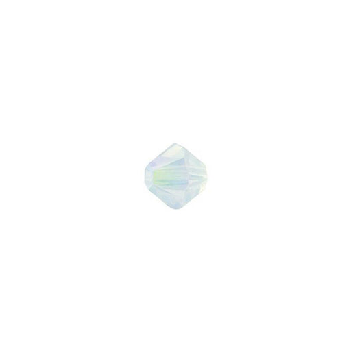 PRESTIGE Crystal, #5328 Bicone Bead 4mm, White Opal Shimmer 2X (1 Piece)