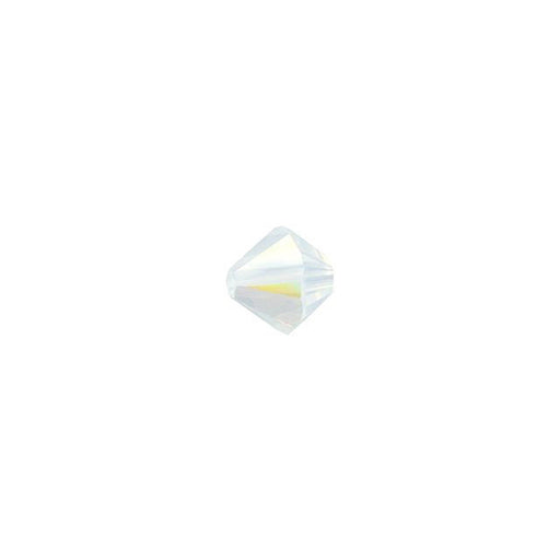 PRESTIGE Crystal, #5328 Bicone Bead 4mm, White Opal Shimmer (1 Piece)