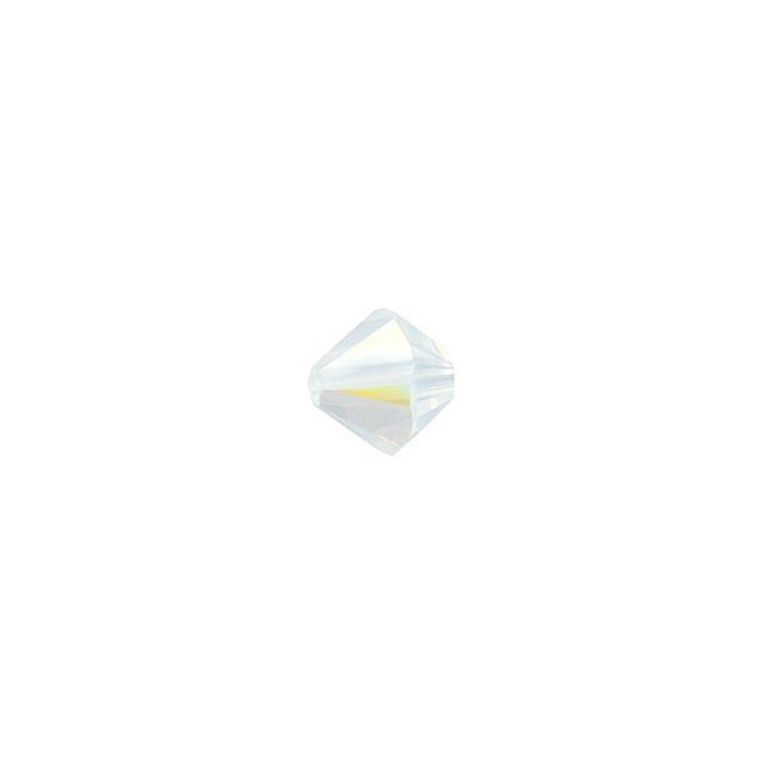 PRESTIGE Crystal, #5328 Bicone Bead 4mm, White Opal Shimmer (1 Piece)