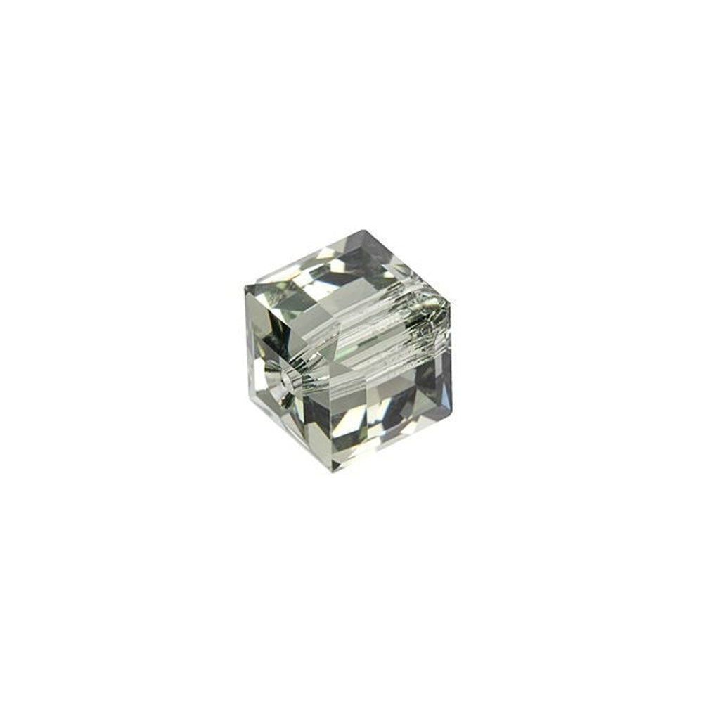 PRESTIGE Crystal, #5601 Faceted Cube Bead 6mm, Black Diamond (1 Piece)