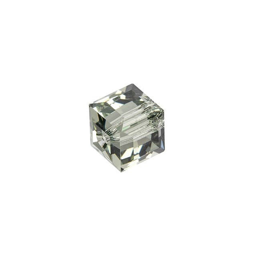PRESTIGE Crystal, #5601 Faceted Cube Bead 6mm, Black Diamond (1 Piece)