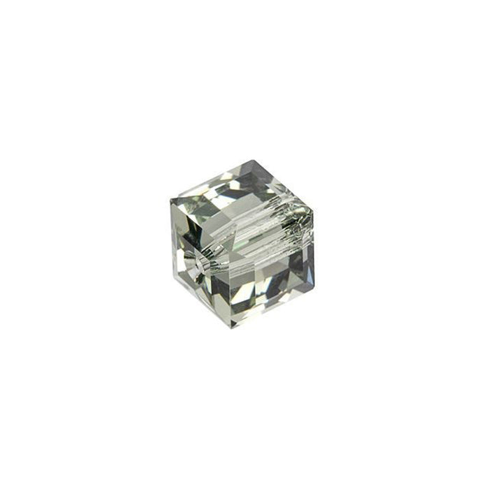 PRESTIGE Crystal, #5601 Faceted Cube Bead 6mm, Black Diamond (1 Piece)