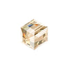 PRESTIGE Crystal, #5601 Swarovski Faceted Cube Bead 8mm, Crystal Golden Shadow (1 Piece)