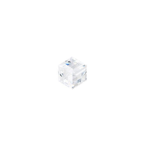 PRESTIGE Crystal, #5601 Swarovski Faceted Cube Bead 4mm, Crystal (1 Piece)