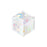 PRESTIGE Crystal, #5601 Faceted Cube Bead 10mm, Crystal AB (1 Piece)