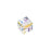 PRESTIGE Crystal, #5601 Faceted Cube Bead 6mm, Crystal Shimmer (1 Piece)