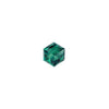 PRESTIGE Crystal, #5601 Swarovski Faceted Cube Bead 4mm, Emerald (1 Piece)