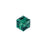 PRESTIGE Crystal, #5601 Faceted Cube Bead 6mm, Emerald (1 Piece)