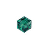 PRESTIGE Crystal, #5601 Faceted Cube Bead 6mm, Emerald (1 Piece)
