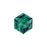 PRESTIGE Crystal, #5601 Swarovski Faceted Cube Bead 8mm, Emerald (1 Piece)