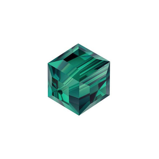 PRESTIGE Crystal, #5601 Swarovski Faceted Cube Bead 8mm, Emerald (1 Piece)
