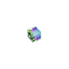 PRESTIGE Crystal, #5601 Swarovski Faceted Cube Bead 4mm, Erinite Shimmer B (1 Piece)