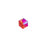 Swarovski Crystal, #5601 Swarovski Faceted Cube Bead 4mm, Light Siam Shimmer B (1 Piece)