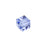 PRESTIGE Crystal, #5601 Faceted Cube Bead 6mm, Light Sapphire (1 Piece)