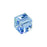 PRESTIGE Crystal, #5601 Faceted Cube Bead 8mm, Light Sapphire Shimmer B (1 Piece)