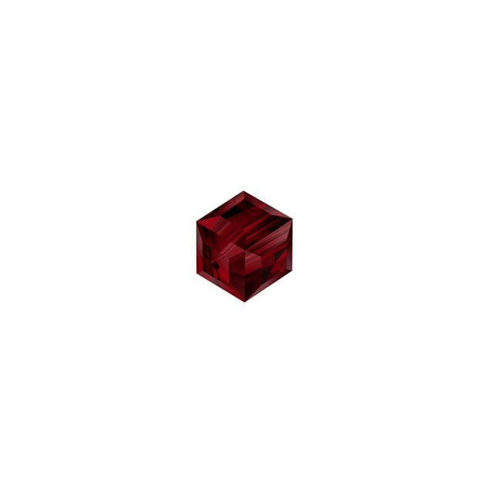 PRESTIGE Crystal, #5601 Faceted Cube Bead 4mm, Siam (1 Piece)