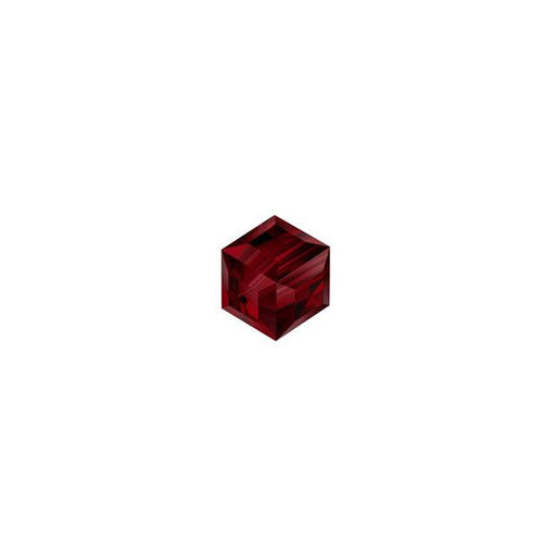 PRESTIGE Crystal, #5601 Faceted Cube Bead 4mm, Siam (1 Piece)
