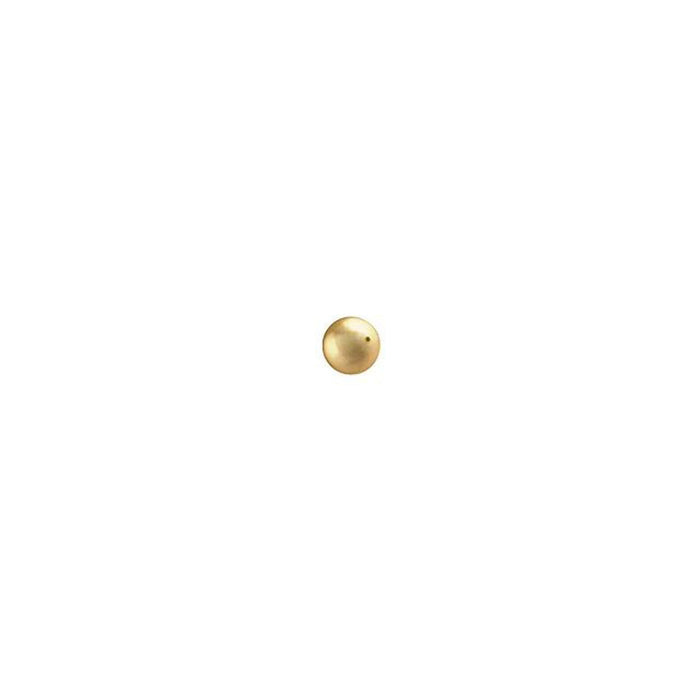 PRESTIGE Crystal, #5810 Swarovski Round Pearl Bead 2mm, Bright Gold (1 Piece)
