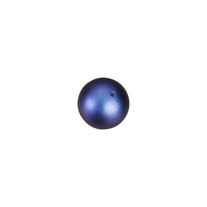 PRESTIGE Crystal, #5810 Swarovski Round Pearl Bead 6mm, Iridescent Dark Blue (1 Piece)