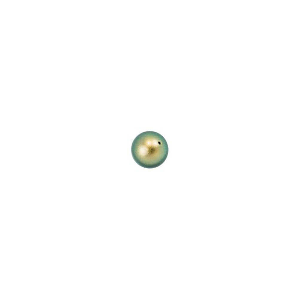 PRESTIGE Crystal, #5810 Swarovski Round Pearl Bead 3mm, Iridescent Green (1 Piece)