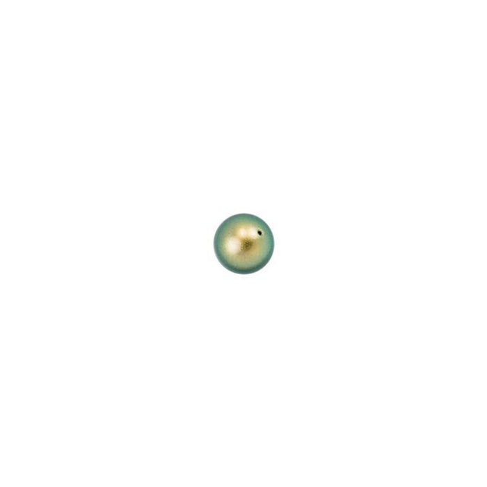 PRESTIGE Crystal, #5810 Swarovski Round Pearl Bead 3mm, Iridescent Green (1 Piece)