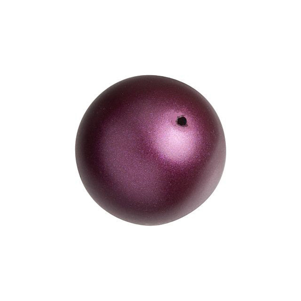 PRESTIGE Crystal, #5810 Round Pearl Bead 12mm, Elderberry (1 Piece)