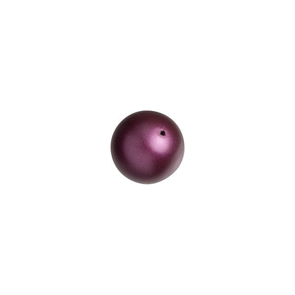 PRESTIGE Crystal, #5810 Swarovski Round Pearl Bead 6mm, Elderberry (1 Piece)