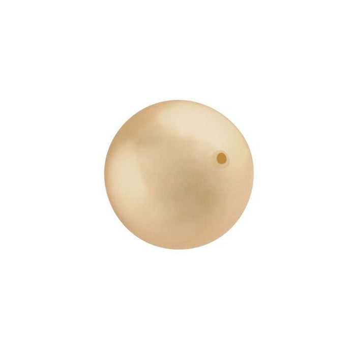 PRESTIGE Crystal, #5810 Swarovski Round Pearl Bead 10mm, Gold (1 Piece)