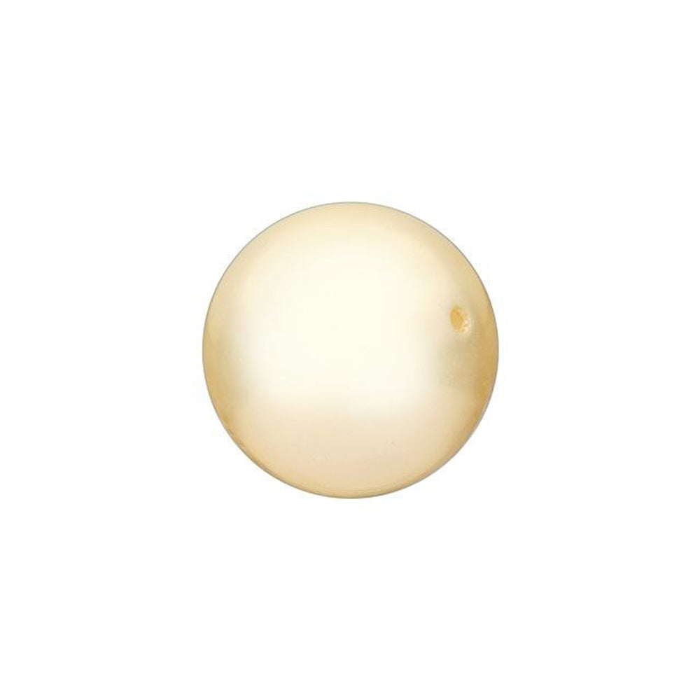 PRESTIGE Crystal, #5810 Swarovski Round Pearl Bead 10mm, Light Gold (1 Piece)