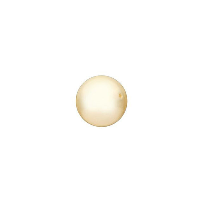 PRESTIGE Crystal, #5810 Swarovski Round Pearl Bead 6mm, Light Gold (1 Piece)