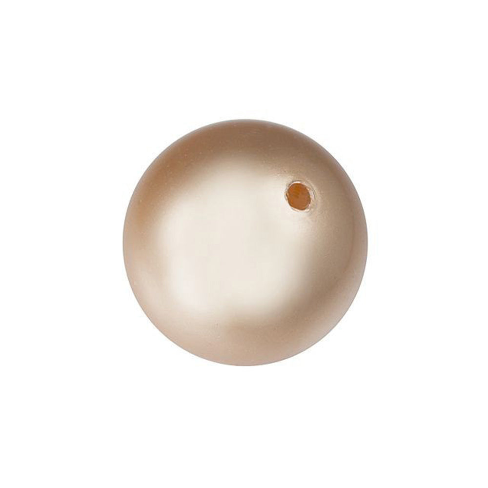 PRESTIGE Crystal, #5810 Round Pearl Bead 12mm, Rose Gold (1 Piece)