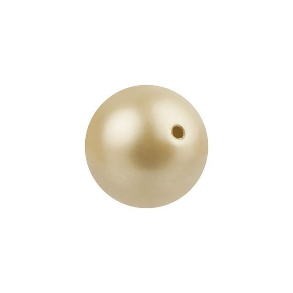 PRESTIGE Crystal, #5810 Round Pearl Bead 10mm, Vintage Gold (1 Piece)