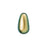 PRESTIGE Crystal, #5816 Swarovski Half-Drilled Teardrop Pearl Bead 11.5x6mm, Iridescent Green (1 Piece)