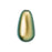 PRESTIGE Crystal, #5816 Swarovski Half-Drilled Teardrop Pearl Bead 15x8mm, Iridescent Green (1 Piece)