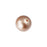PRESTIGE Crystal, #5818 Round Half-Drilled Pearl Bead 8mm, Rose Gold (1 Piece)