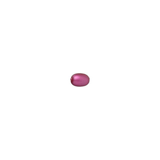 PRESTIGE Crystal, #5824 Rice-Shaped Pearl Bead 4mm, Mulberry Pink (1 Piece)