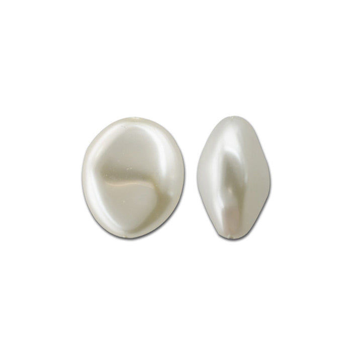 PRESTIGE Crystal, #5841 Baroque Pearl Bead 8mm, White (1 Piece)