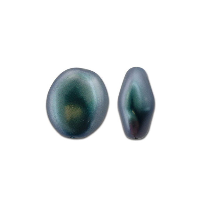PRESTIGE Crystal, #5842 Baroque Coin Pearl Bead 10mm, Iridescent Tahitian Look (1 Piece)