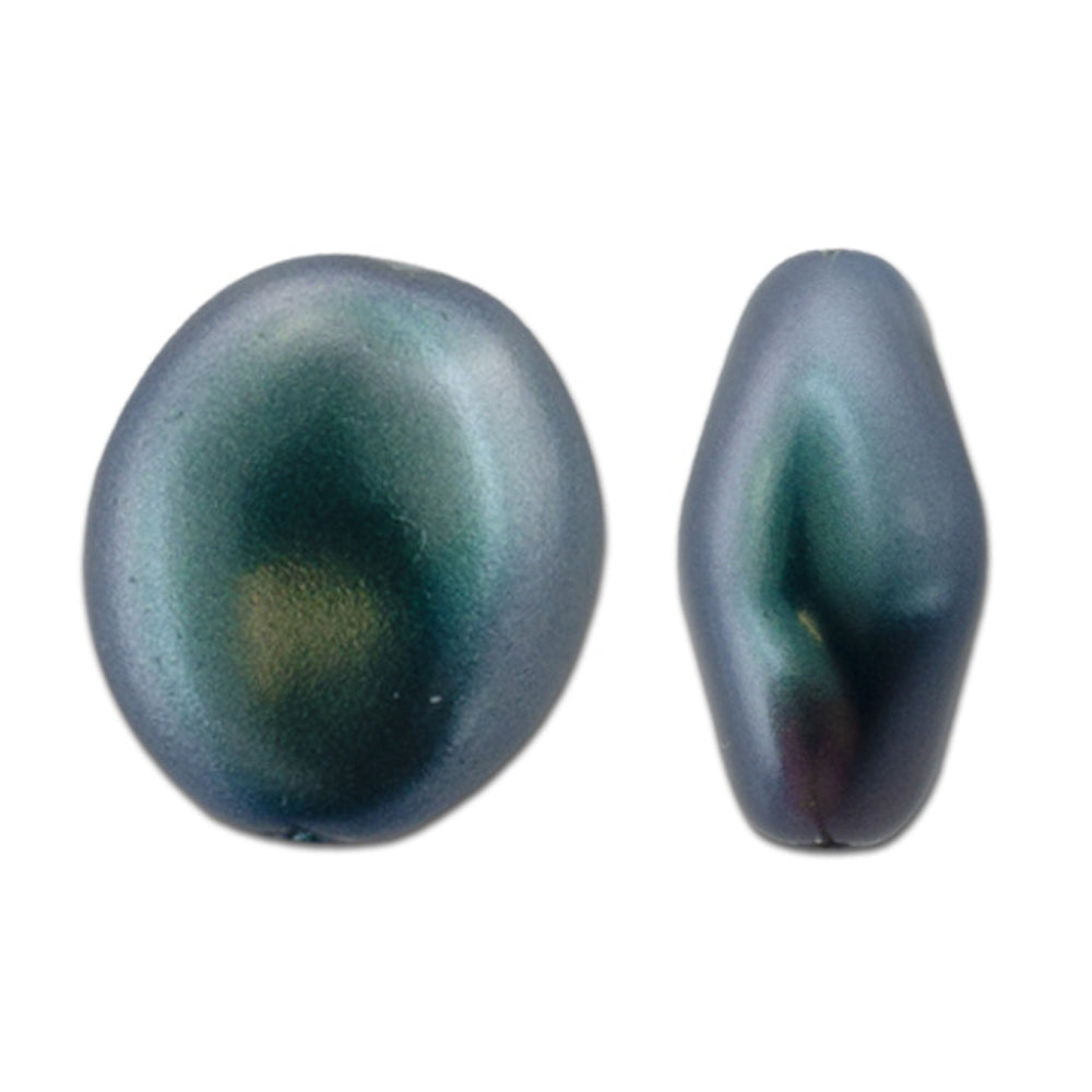 PRESTIGE Crystal, #5842 Baroque Coin Pearl Bead 14mm, Iridescent Tahitian Look (1 Piece)