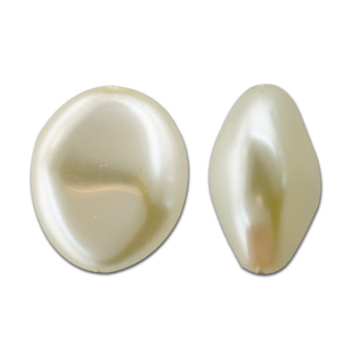 PRESTIGE Crystal, #5842 Baroque Coin Pearl Bead 14mm, Cream (1 Piece)